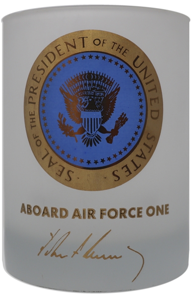 John F. Kennedy Air Force One Glass